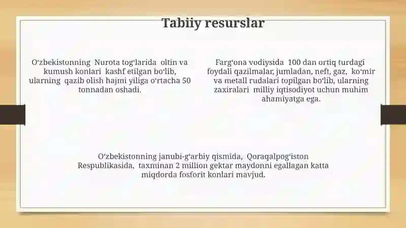 O'zbekiston Hududi Relyefi 4