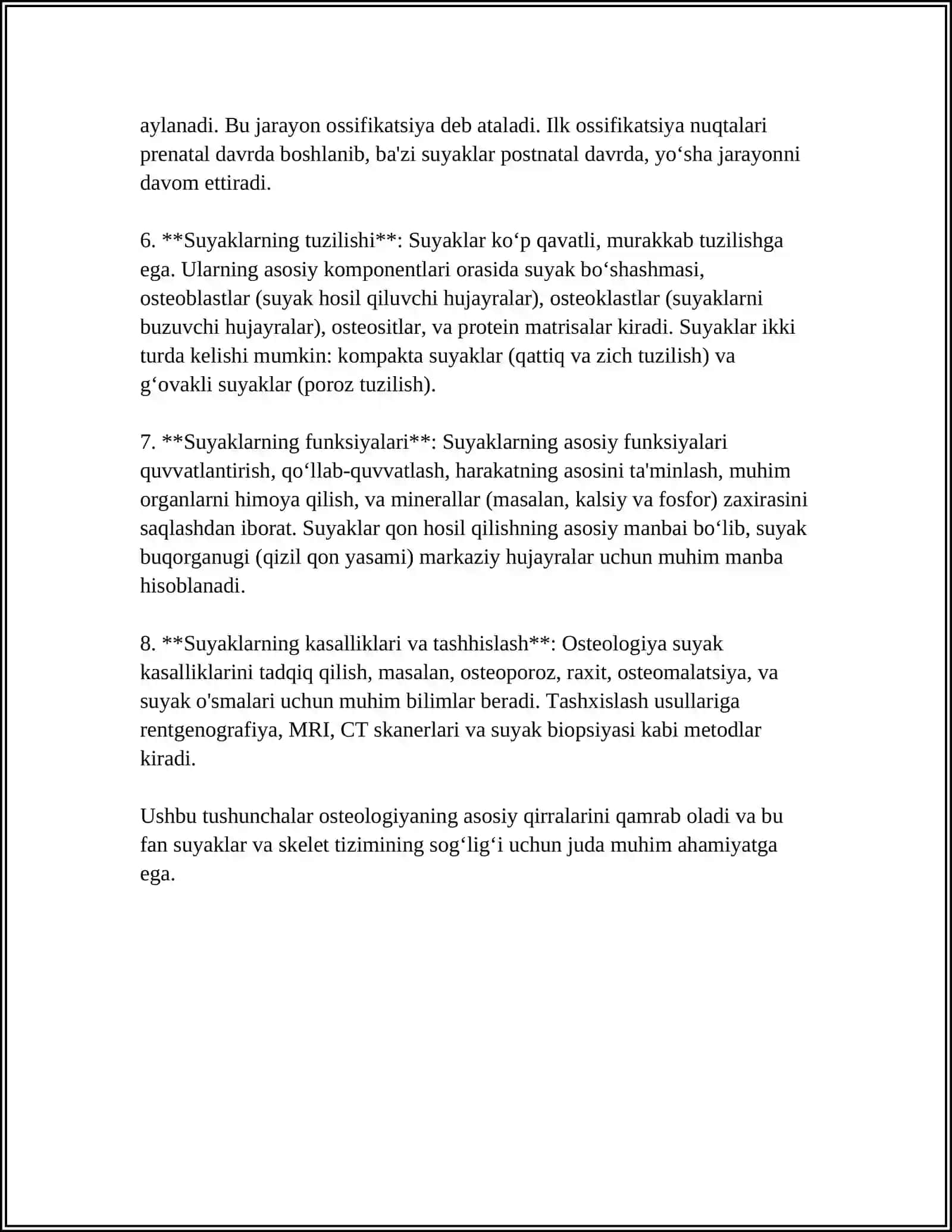 OSTIYOLOGIYADA ISHLATILADIGAN TERMINLAR 4