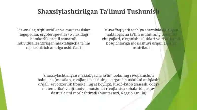 Reja: Shaxsiy ehtiyojlarni baholash 4