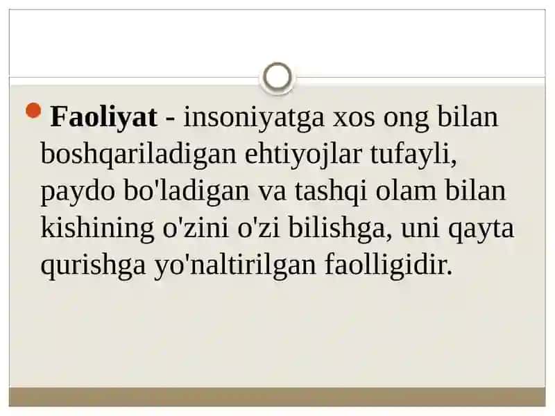 Faoliyat va Motivatsiya 4
