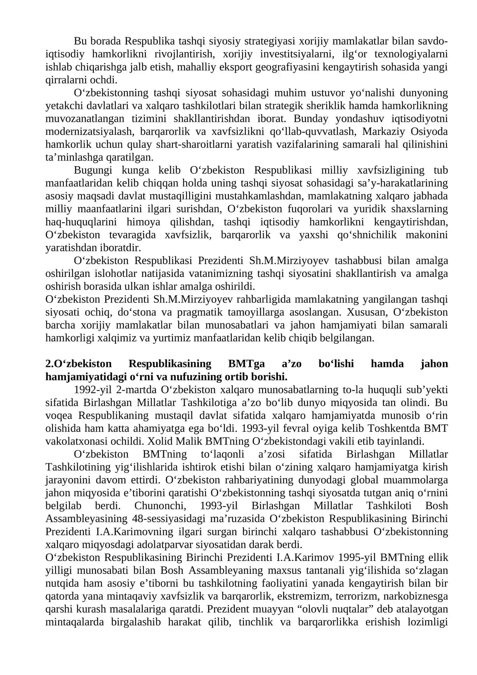 OʻZBEKISTON VA JAHON HAMJAMIYATI AJRATILGAN SOAT-2 4