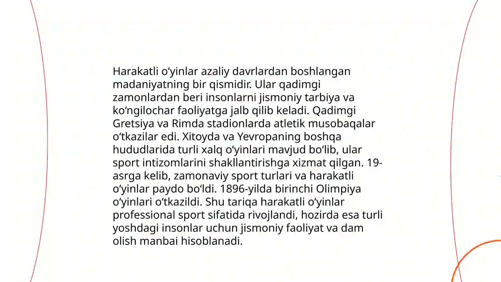 Milliy va harakatli o'yinlar tarixi turkumlari rivojlanish bosqichlari va pedagogik ahamiyati 4