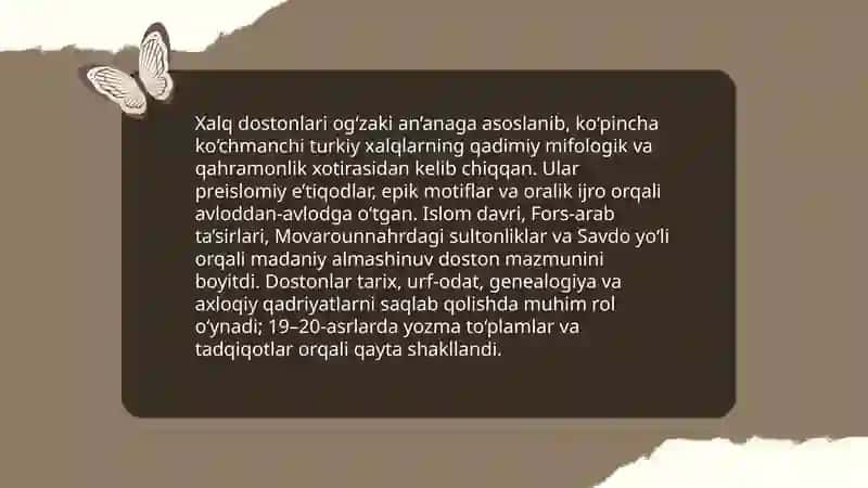 Xalq dostonlari va ularning turali 4