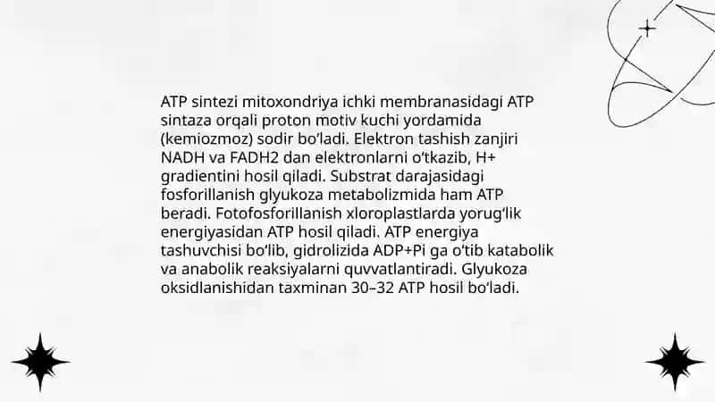 Modda va energiya almashinuvi, ovqatlanish, termoregulyatsiya va kolorimetriya 4