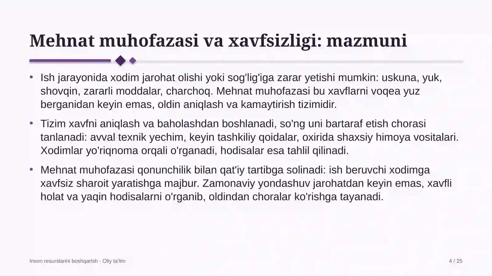Madaniy-tarixiy turizmda mehnat muhofazasi va xavfsizligi 4
