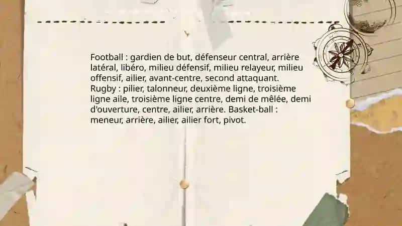 La traduction des mots liés aux termes du sport 4