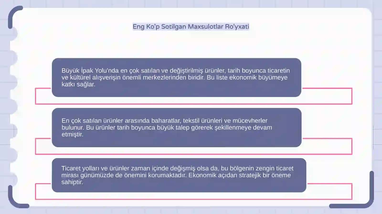 Buyuk Ipak Yoli: Umumiy Malumot 4