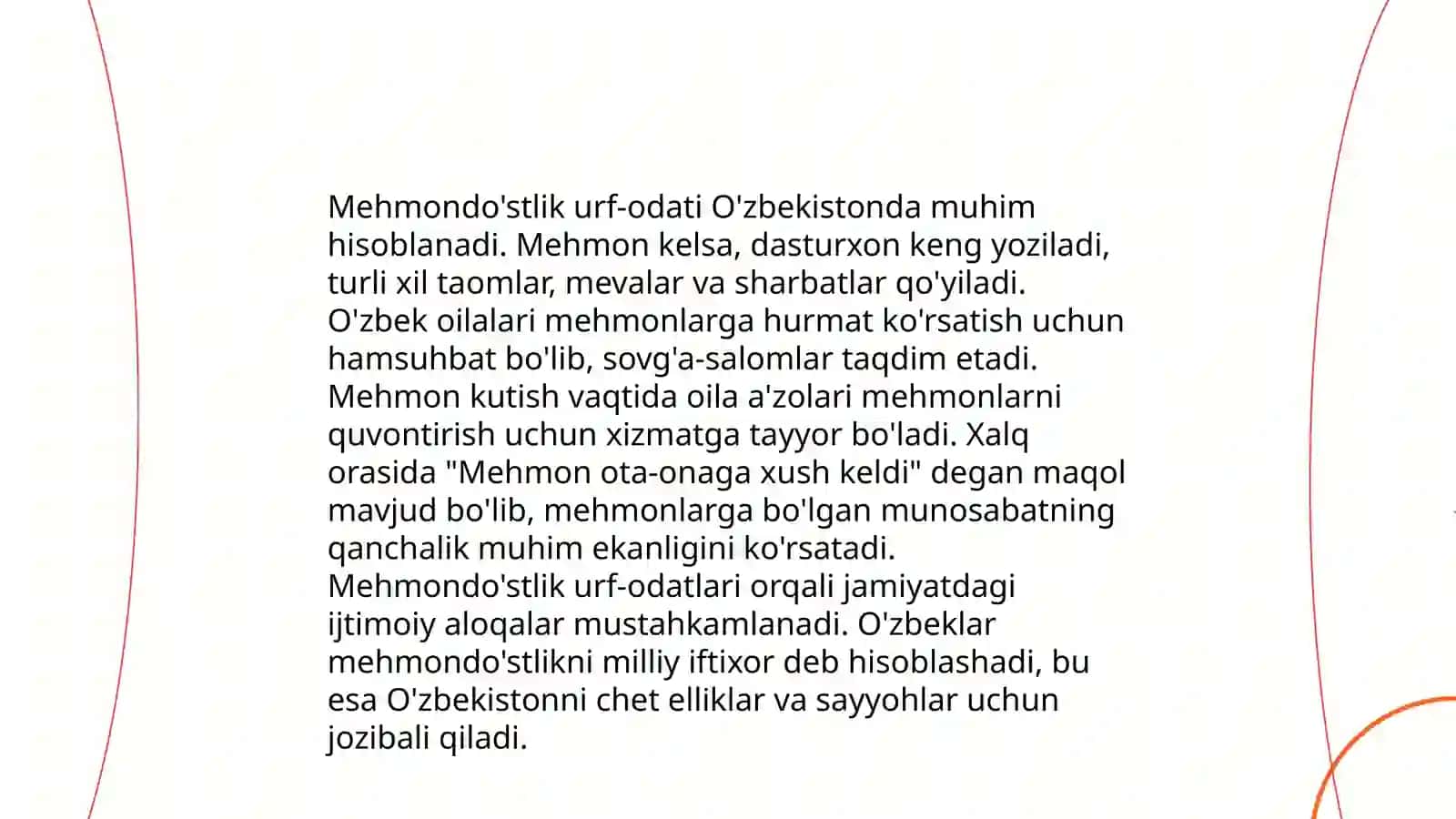 Oila va an’ana mavzusida ma’lumot 4