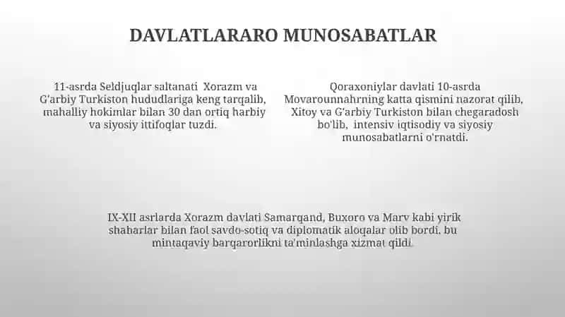 IX-XII ASRLARDA OʻZBEK DAVLATCHILIGI 4
