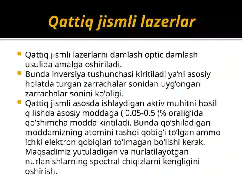 Qattiq jismlilazerlar 4