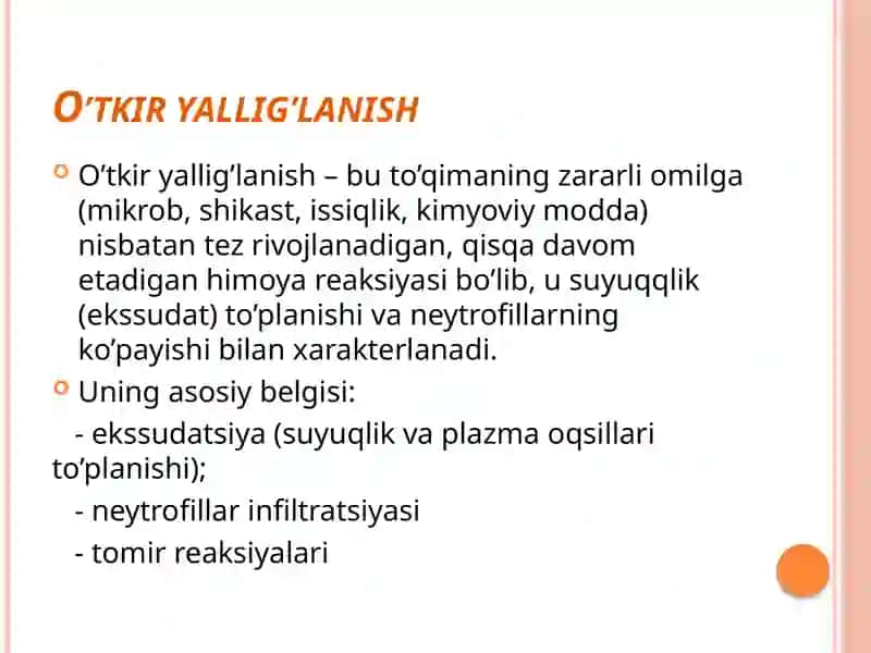 Yallig'lanish patofiziologiyasi 4