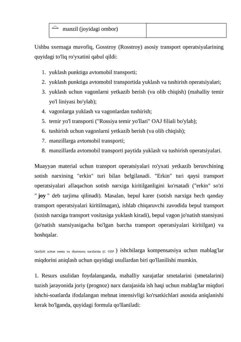 Qurilish xarajatlarini tuzish 4