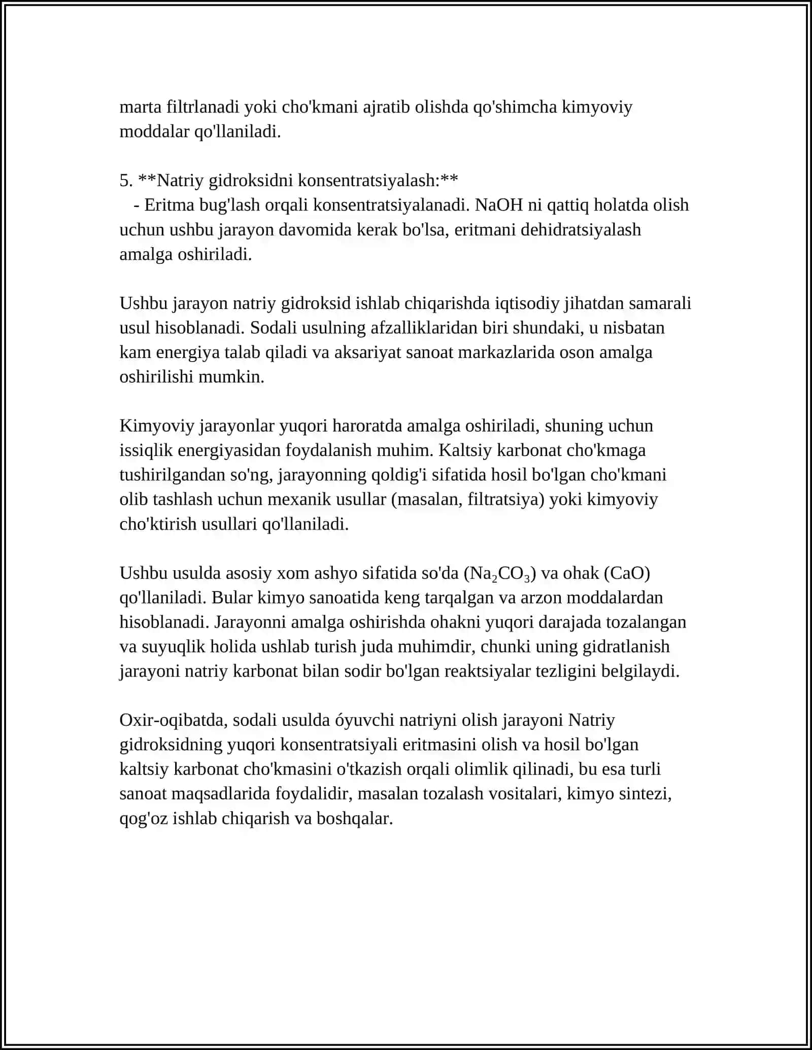 SODALI USULDA ÓYUVCHI NATRIYNI OLISH 4