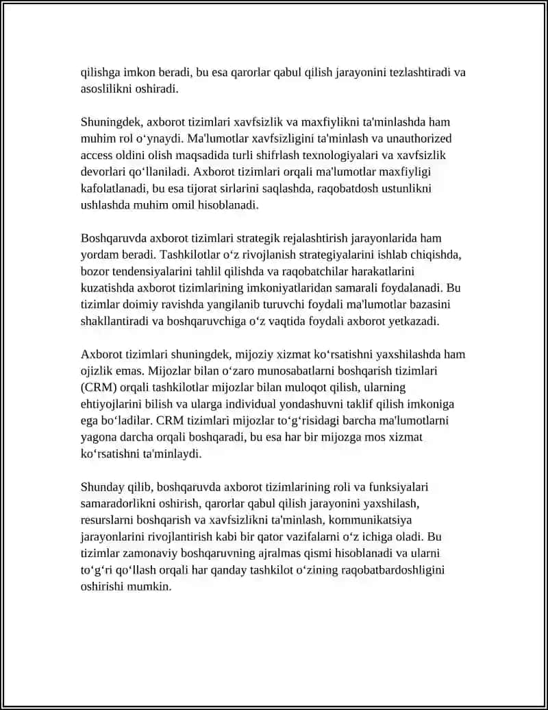Boshqaruvda Axborot va Kommunikatsiya Jarayonlari 4