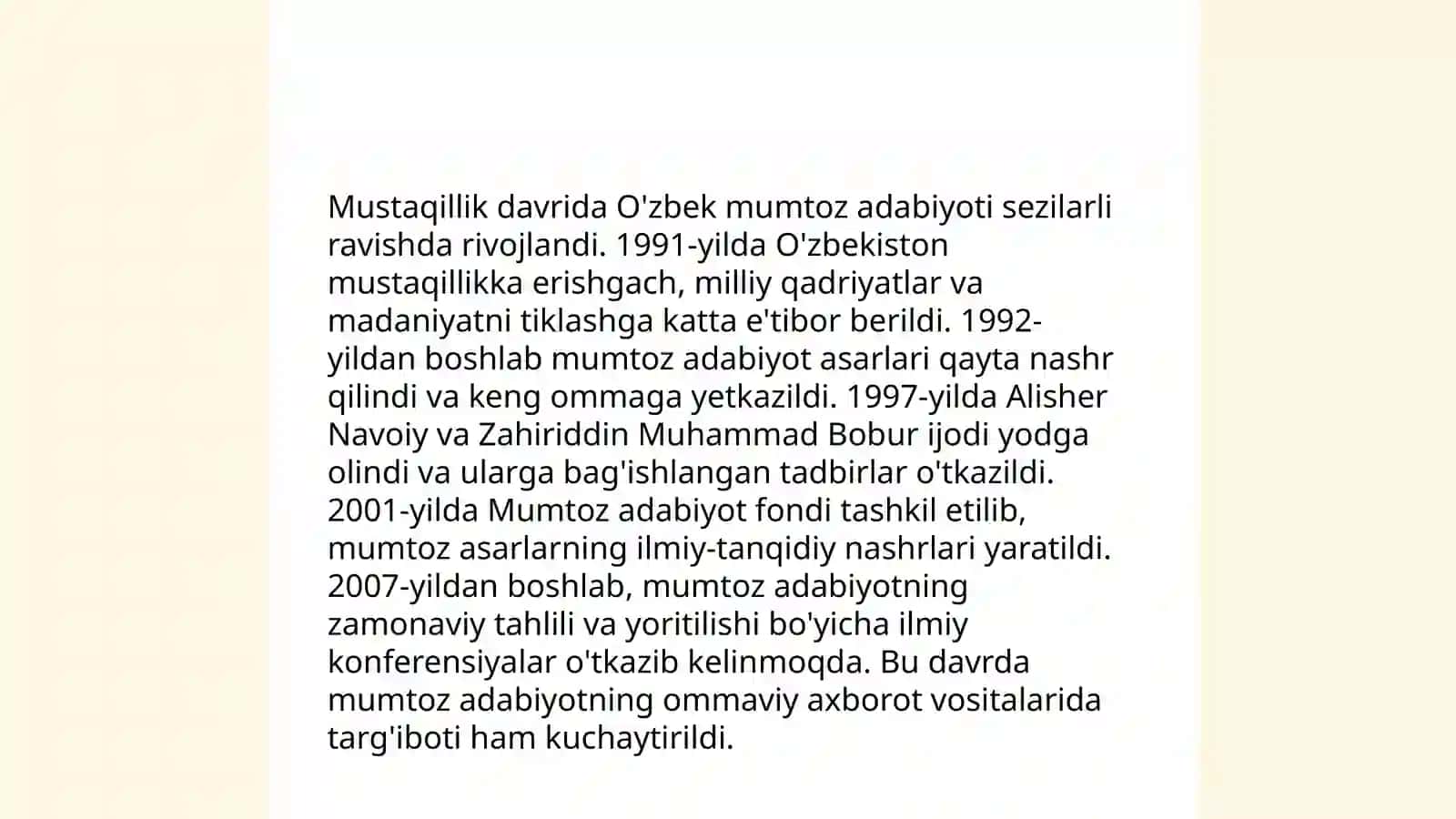 O'zbekistondagi Ma'naviy va Madaniy Taraqqiyot 4