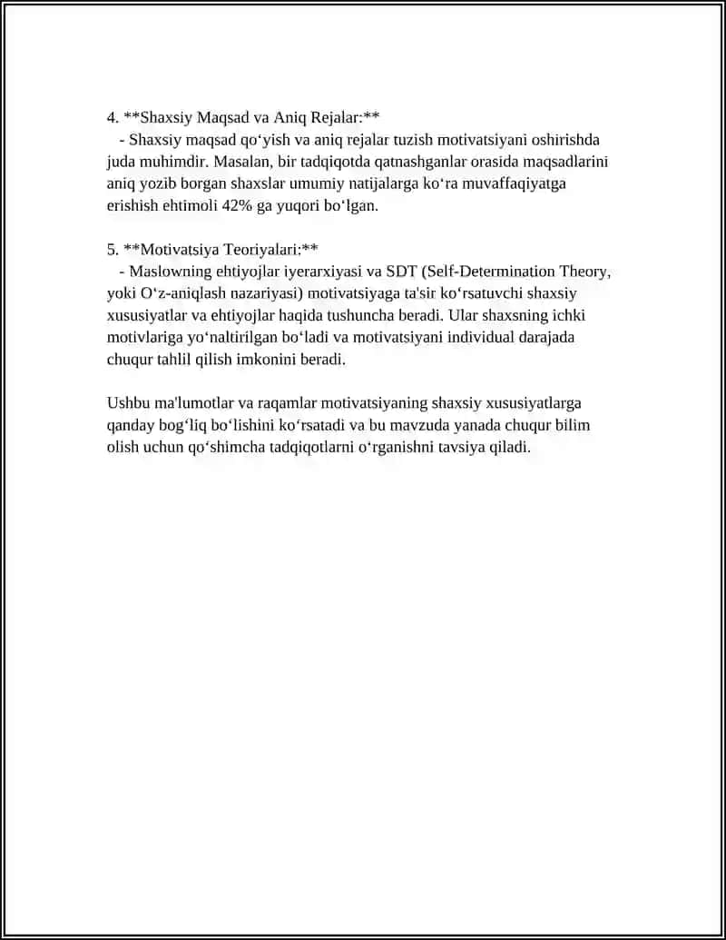 MOTIVATSIYANING INDIVIDUAL XUSUSIYATLARI 4