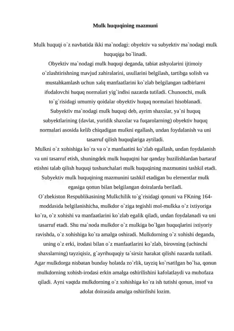 Mulk huquqi 4