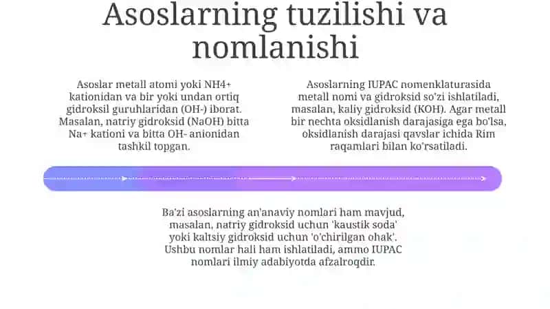 Asoslarning olinishi va tasnifi 4