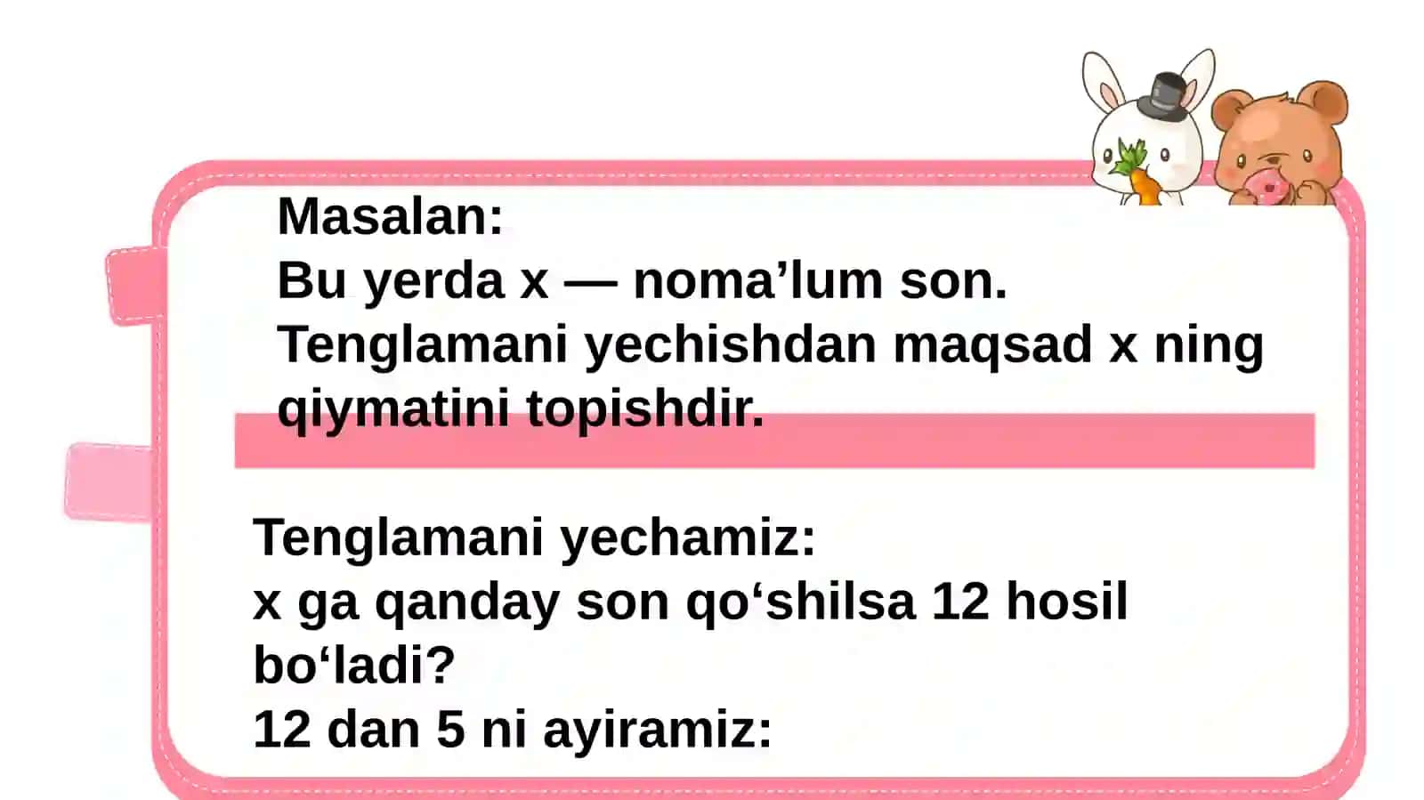 Tenglama va uni yechishga o'zgarish usullari 4