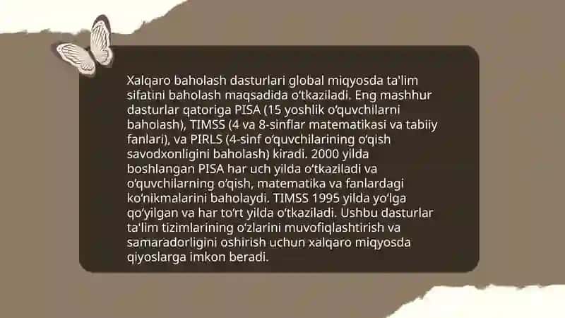 Xalqaro baholash dasturlari 4