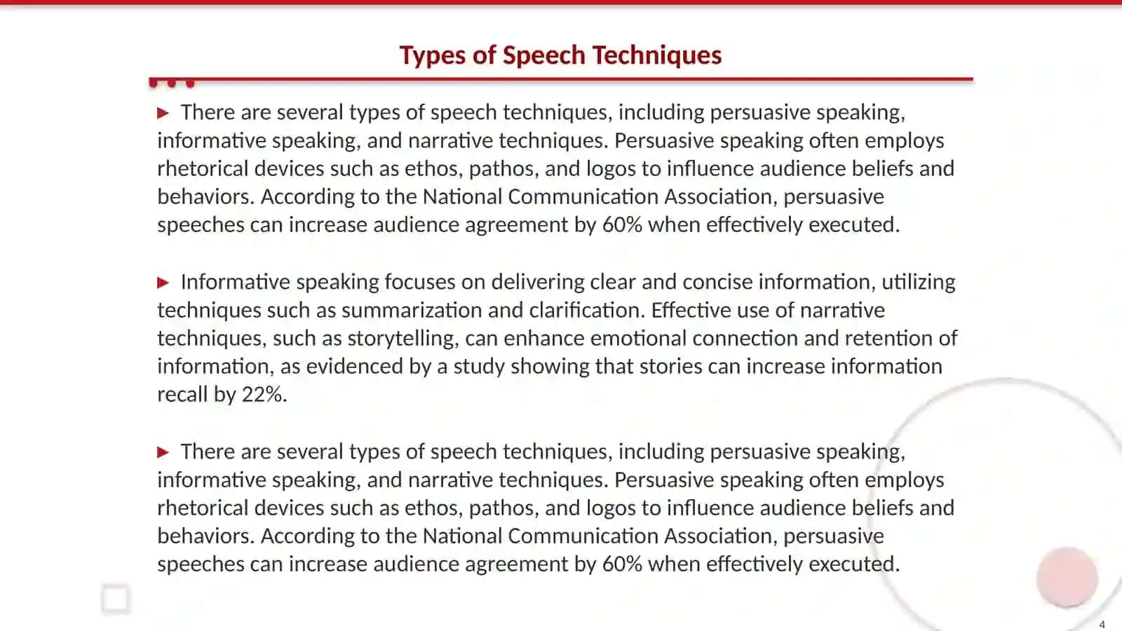 The Role of Speech Technique in Communication 4