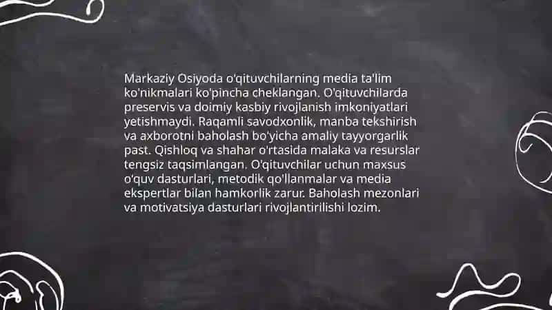 Media savodxonlik darajasiga ta’sir etuvchi omillar 4
