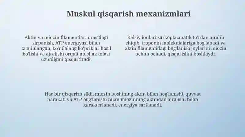 Muskullarning ishi va biomexanikasi 4