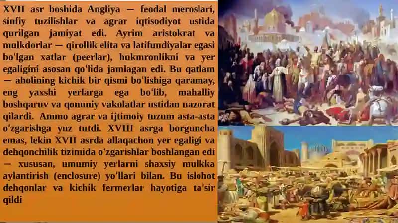 Inqilob arafasida Angliyaning ijtimoiy-iqtisodiy ahvoli 4