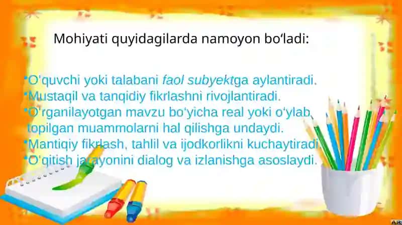Muammoli ta'lim texnologiyasining mohiyati va mazmuni 4
