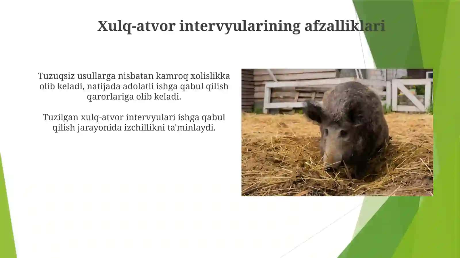 Xulq-atvor intervyulasi: Kelajakdagi muvaffaqiyatni bashorat qilish 4