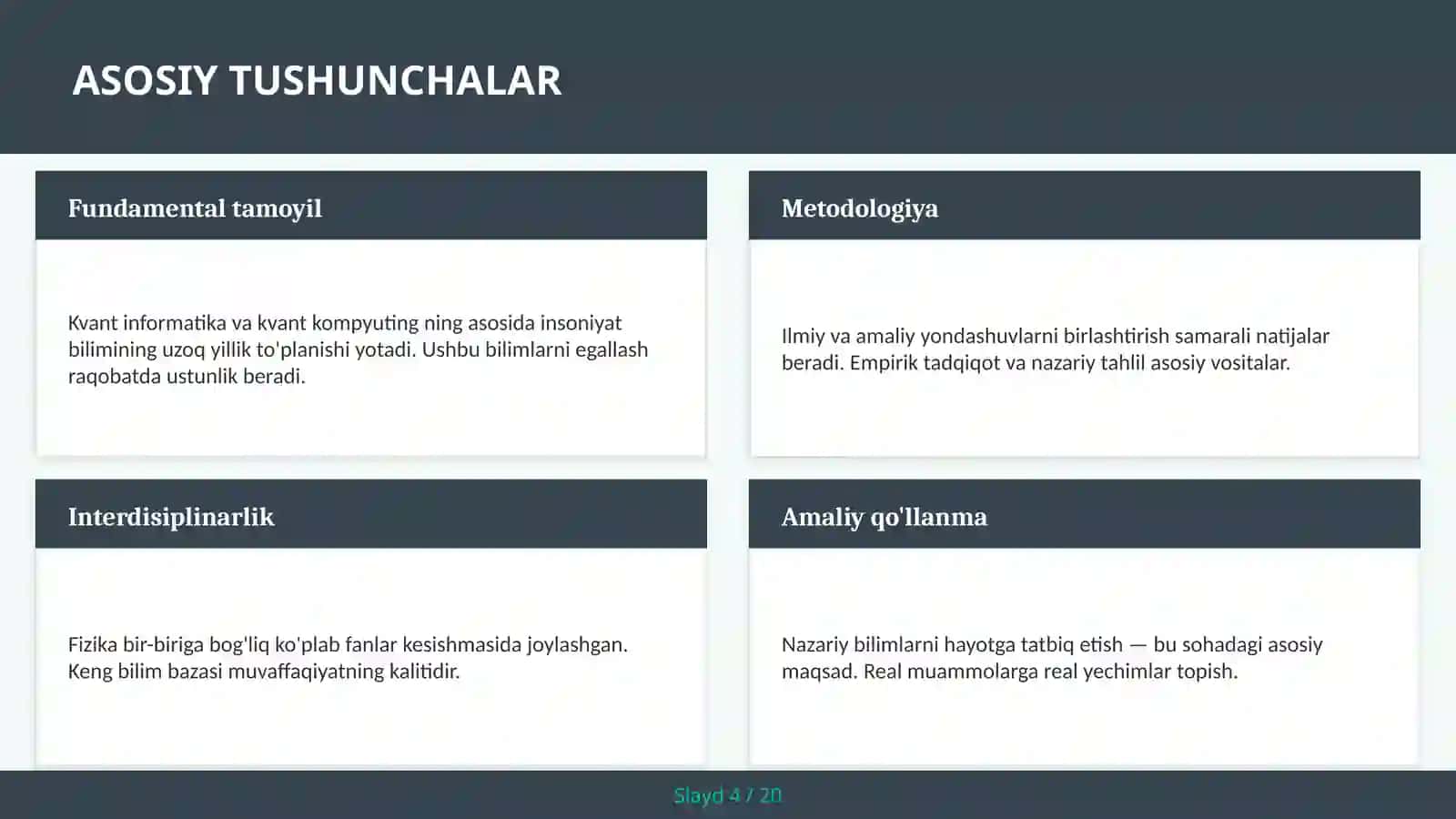 KVANT INFORMATIKA VA KVANT KOMPYUTING 4