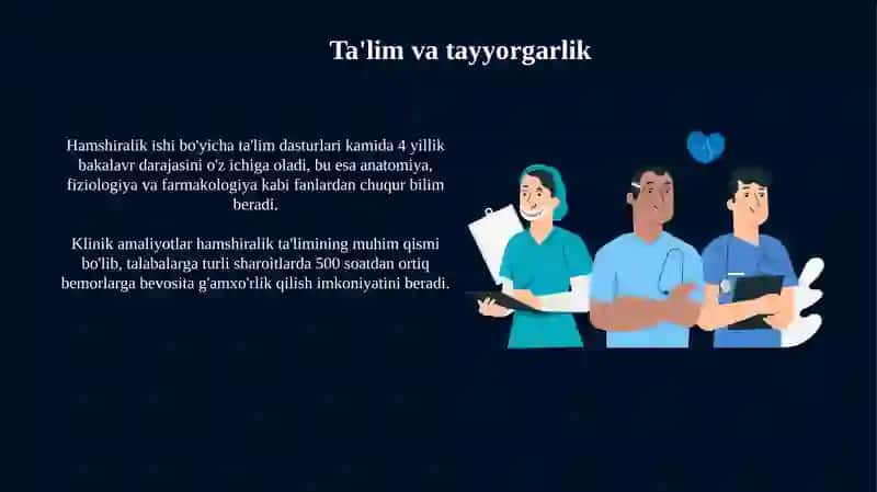 Hamshiralik ishining bugungi kundagi mavqei 4