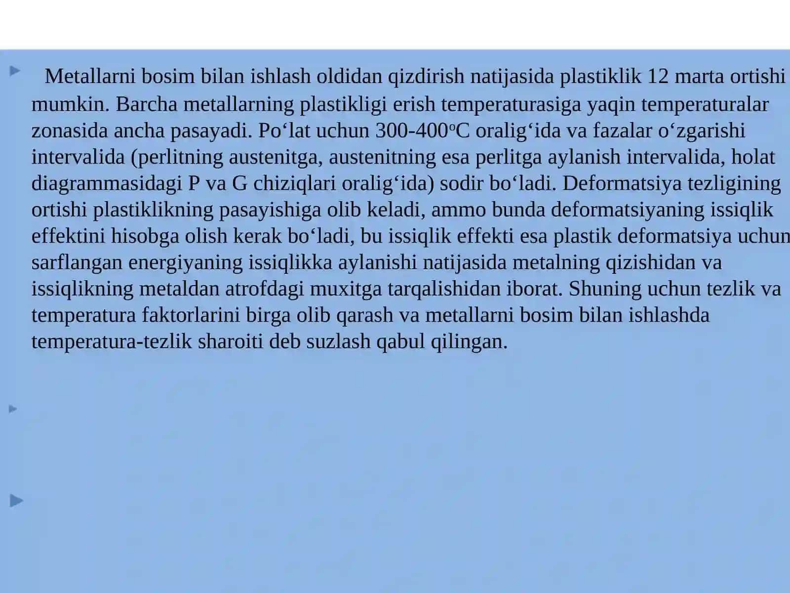 Metallarni bosim bilan ishlash asoslari 4