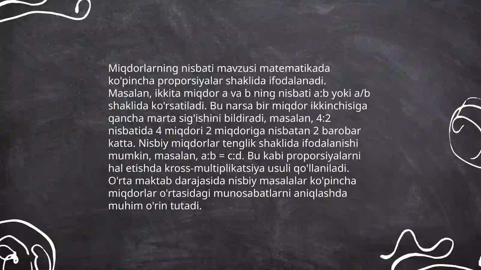 Miqdorlar arifmetikasi 4