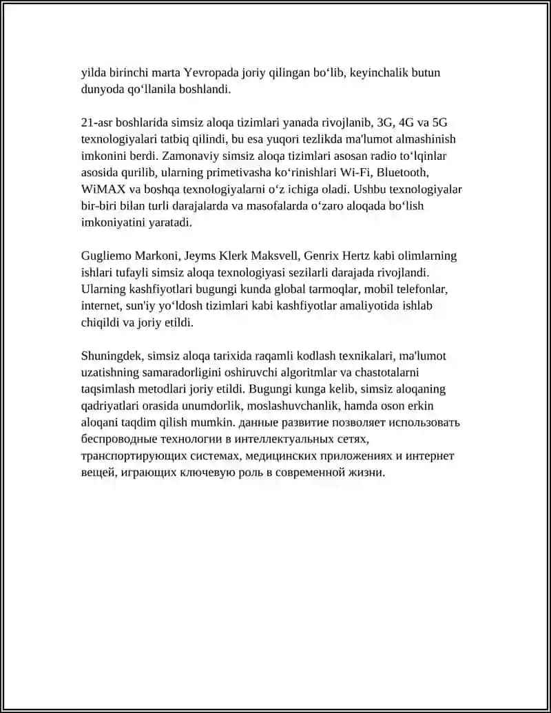 SIMSIZ ALOQA 4