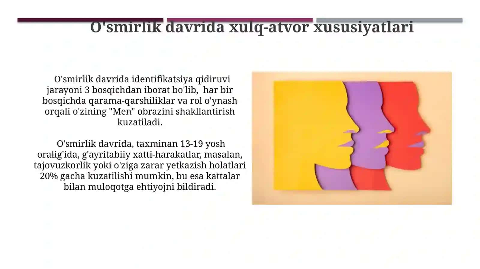 O'smirlik davrining psixologik xususiyatlari 4