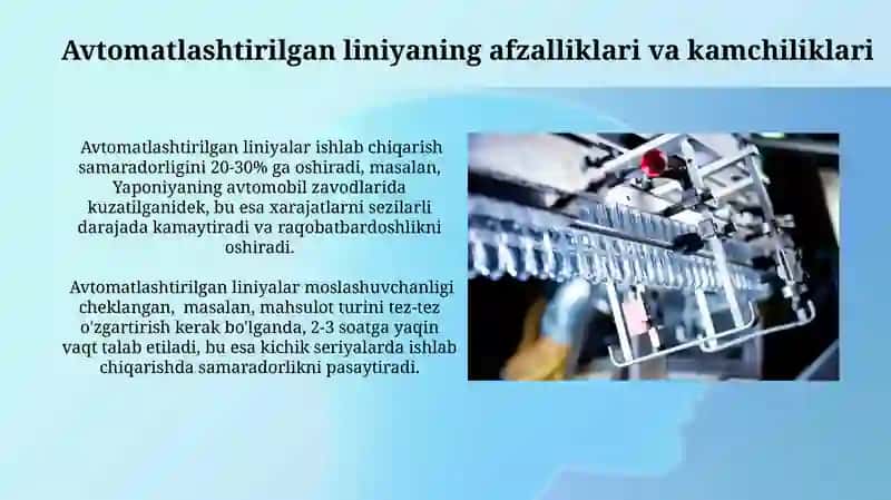 Avtomatlashtirilgan liniyalarni loyihalash 4