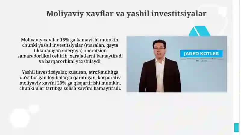 Yashil investitsiyalar va korporativ moliyaviy xavfni kamaytirish 4