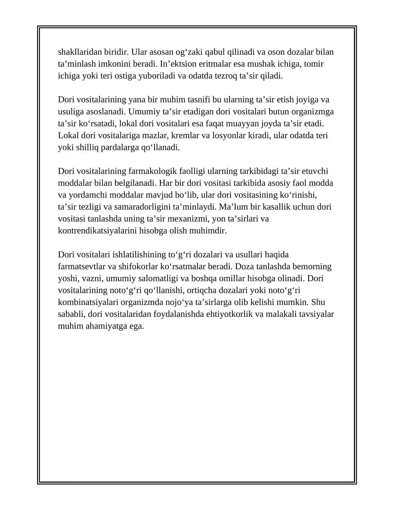 DORI VOSITALARI 4