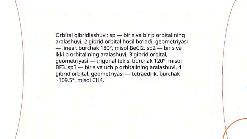 Molekulalarning fazoviy tuzilishi 4