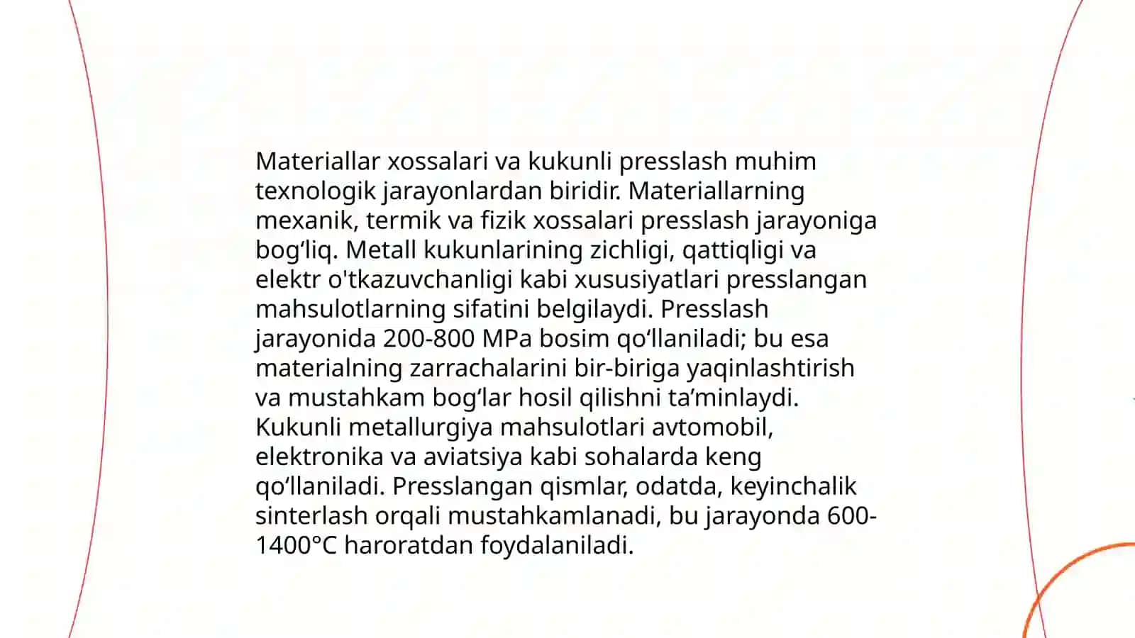 Kukunli metallurgiyada qolipli presslash jarayoni 4