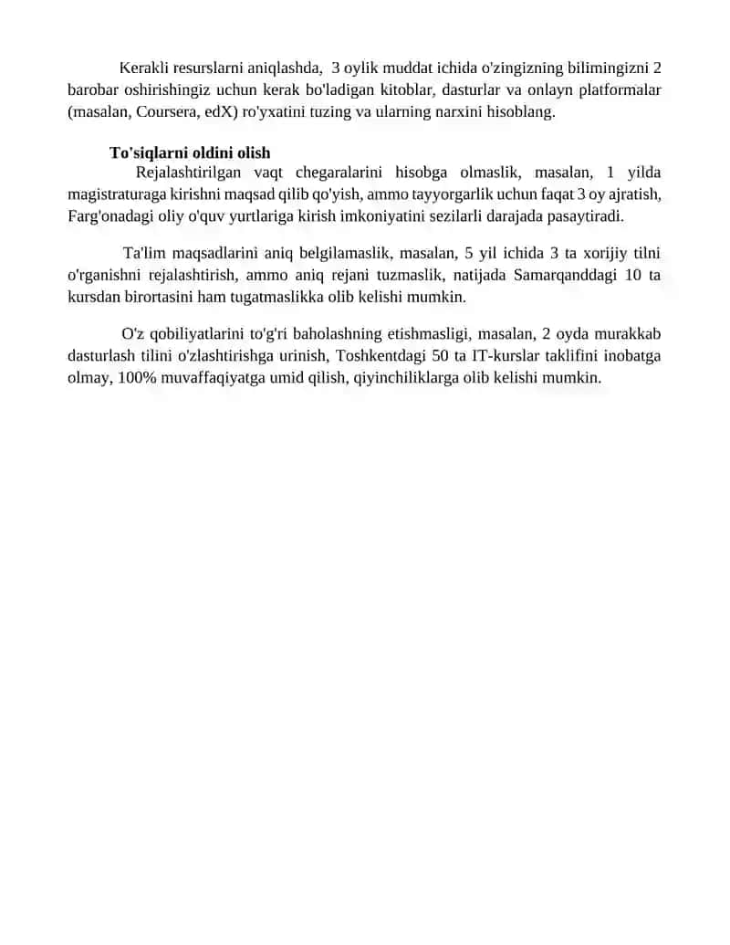 Ta’lim maqsadlarini belgilash yoʻllarini 4