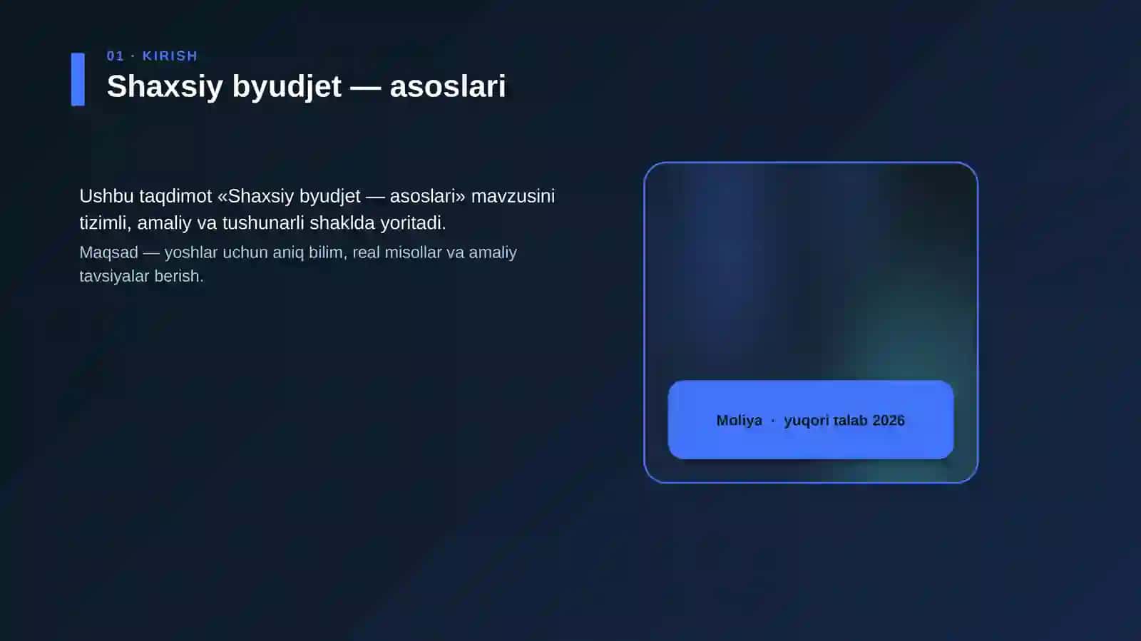 Shaxsiy byudjet — asoslari 4