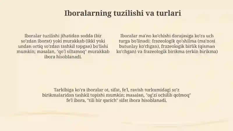 Iboralar va ularning turlari 4