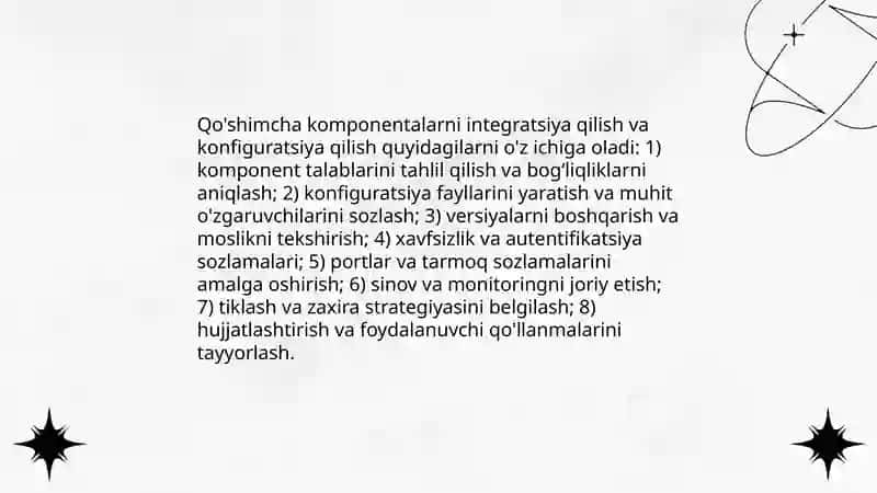 Standart, Additional, System komponentalari ustida amaliy topshiriqlarni bajarish 4