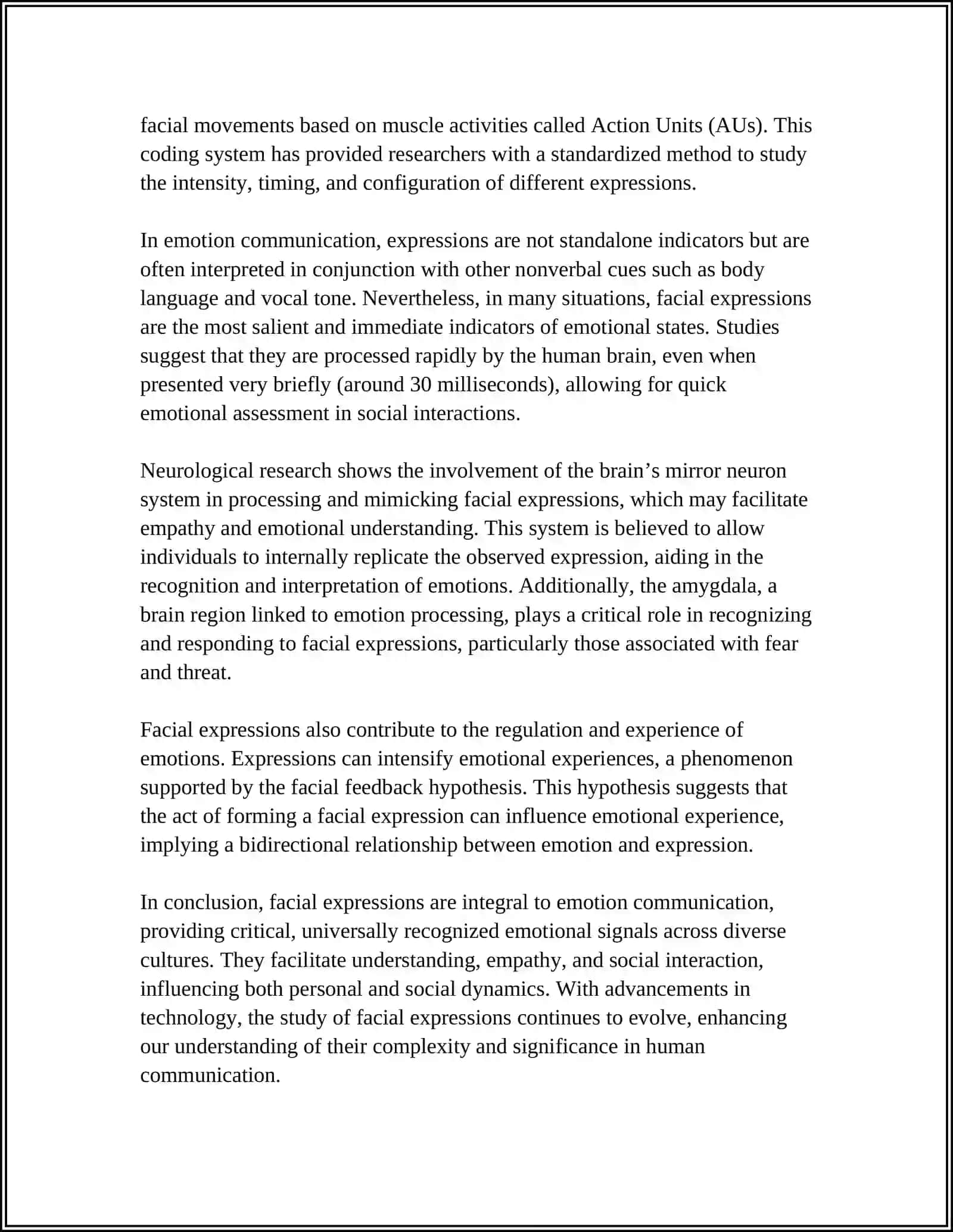 THE EFFECTIVENESS OF NON-VERBAL AND VERBAL COMMUNICATION TO DISPLAYING EMOTIONS 4
