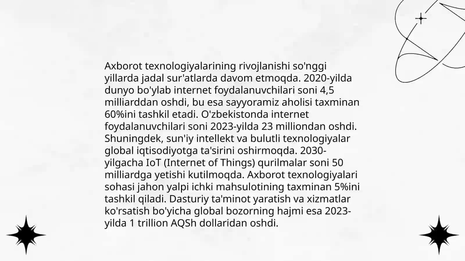 Axborotlashgan jamiyat va uning istiqbollari 4