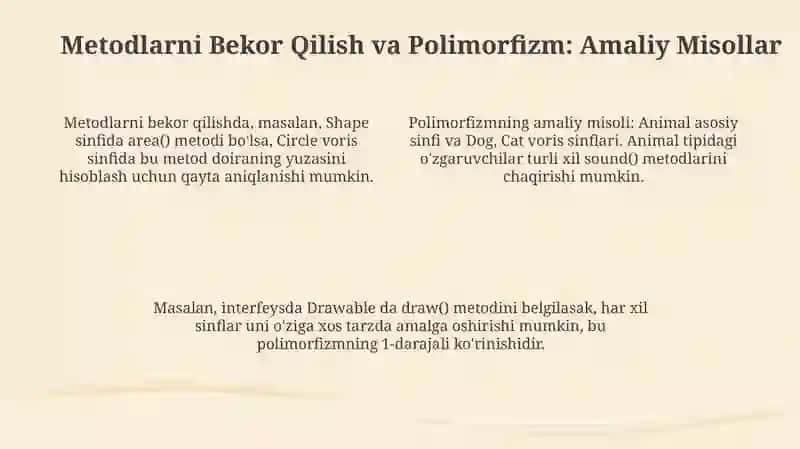 Voris sinflar yaratish va ular yordamida masalalarni yechish 4