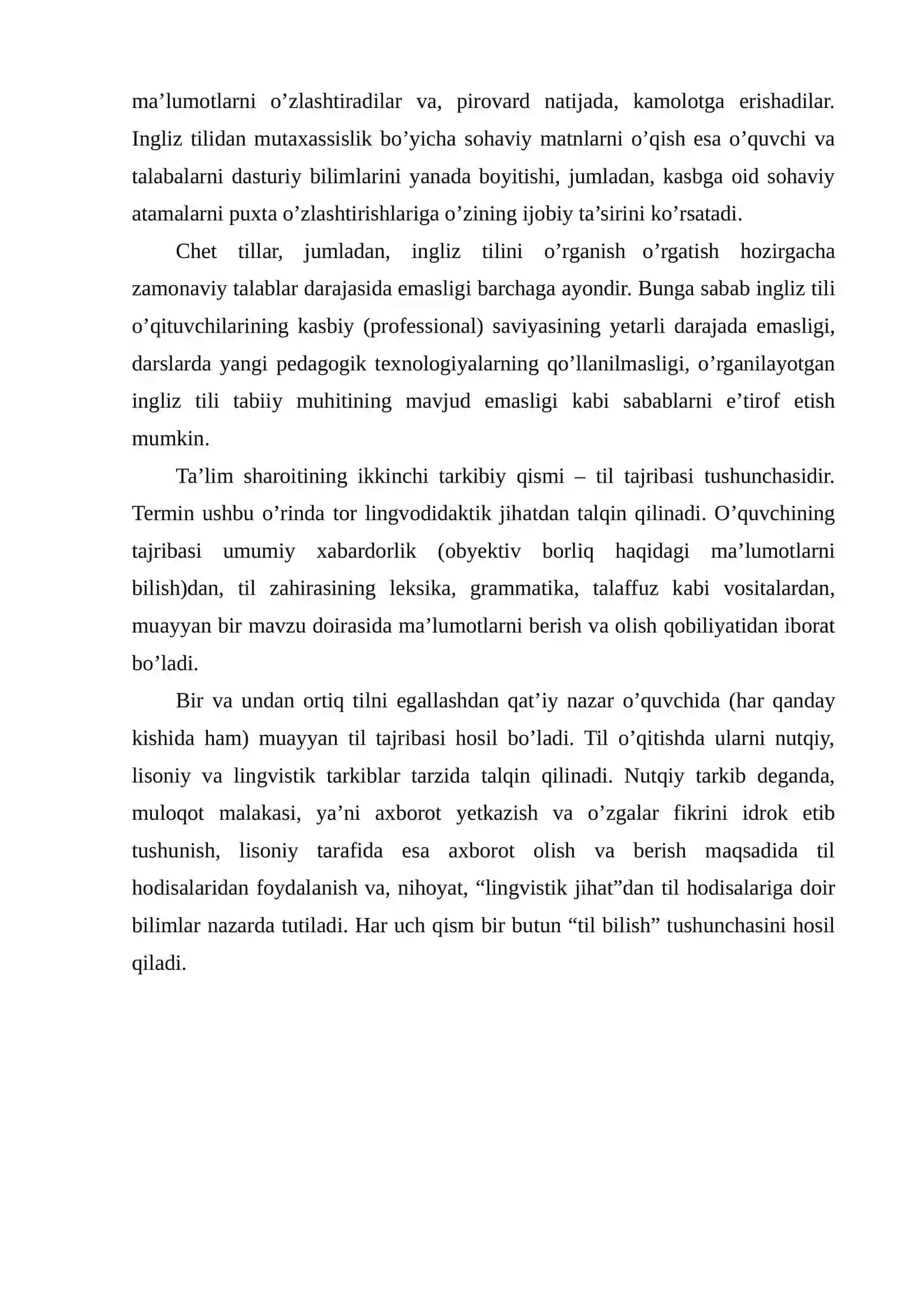 INGLIZ TILINI O`QITISH METODIKASI 4