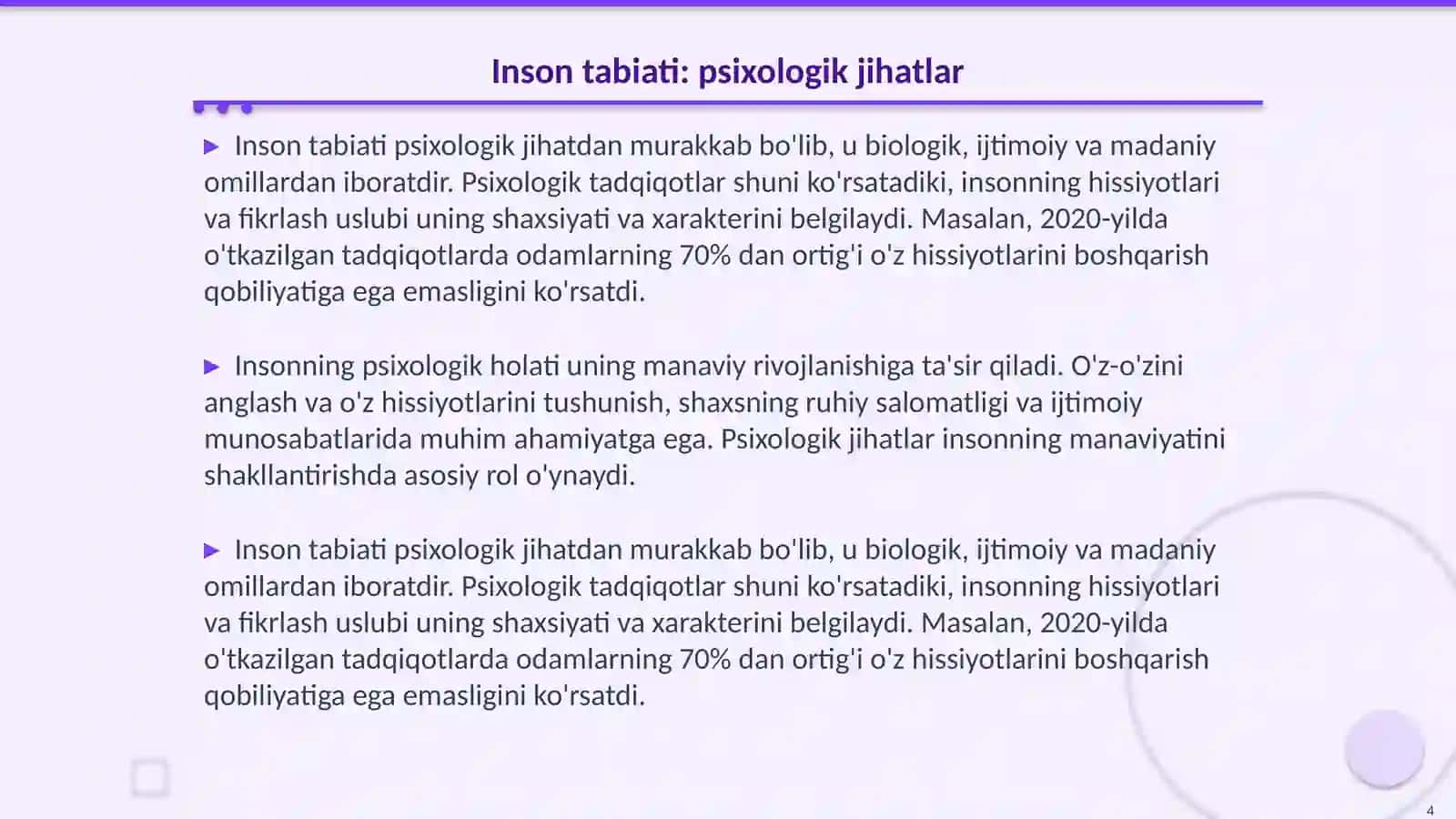 Manaviyat va inson tabiati 4